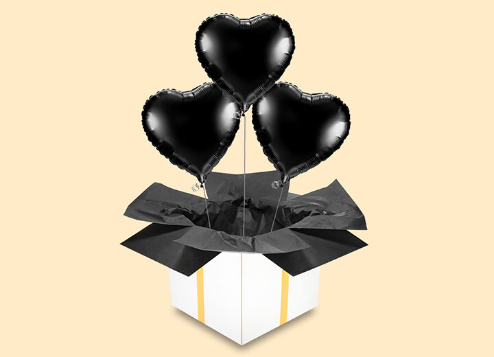 Balony foliowe czarne serca
